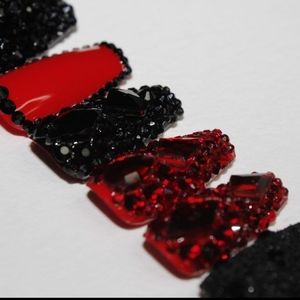 Red Bottom Press On Nails - 20pc Set